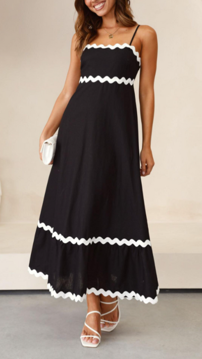Vestido largo negro sofisticado de Ric Rac | Bella Brisa