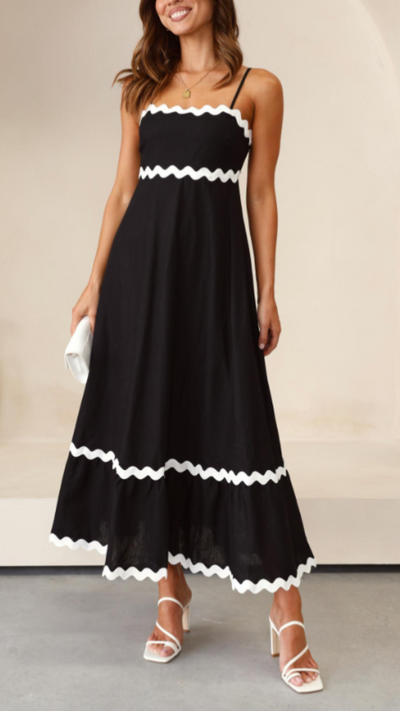 Vestido largo negro sofisticado de Ric Rac | Bella Brisa