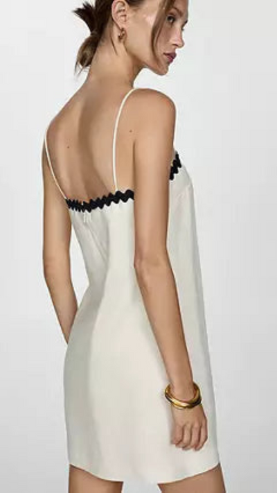 Elisa - Vestido mini casual blanco | Bella Brisa