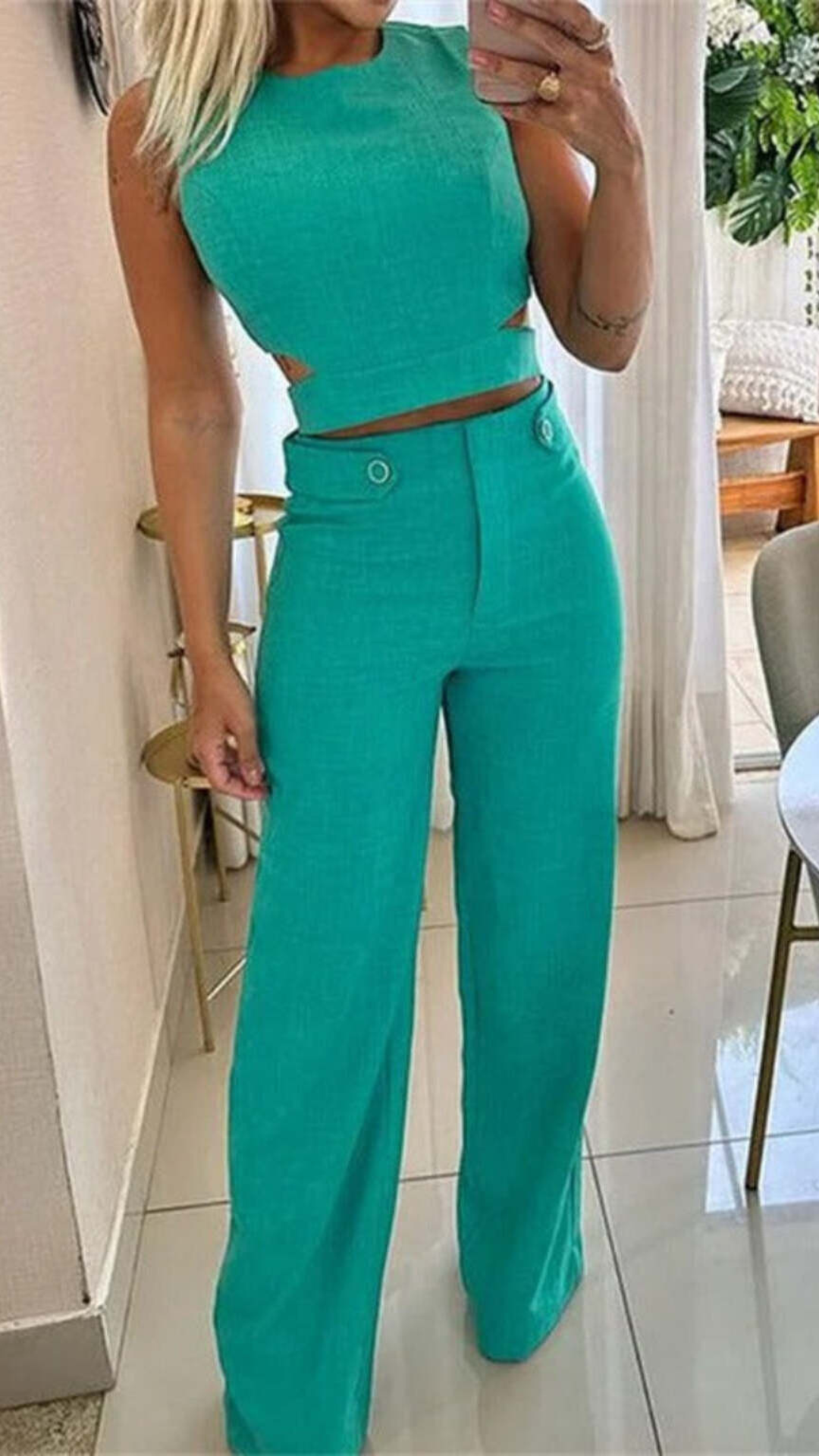 Conjunto de dos piezas de cintura alta Chiara™ | Bella Brisa