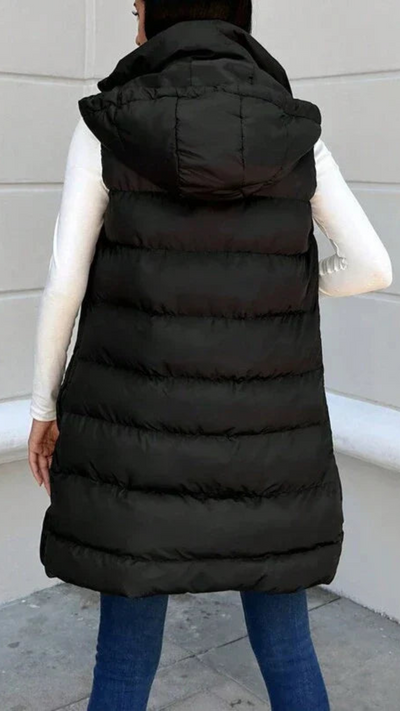 Chaqueta acolchada larga sin mangas | Bella Brisa