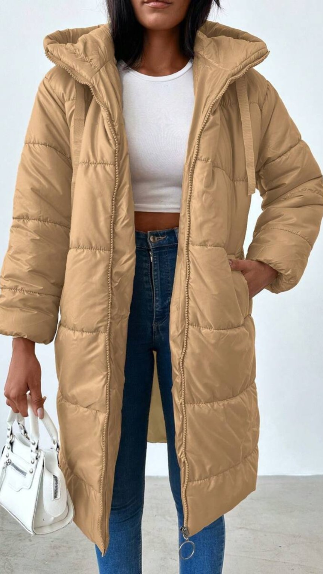 Chaquetón impermeable largo con bolsillos | Bella Brisa