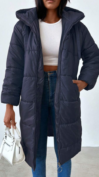 Chaquetón impermeable largo con bolsillos | Bella Brisa
