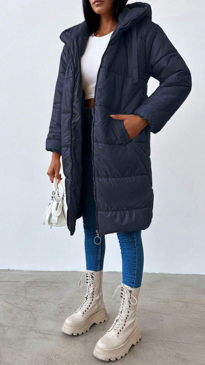 Chaquetón impermeable largo con bolsillos | Bella Brisa