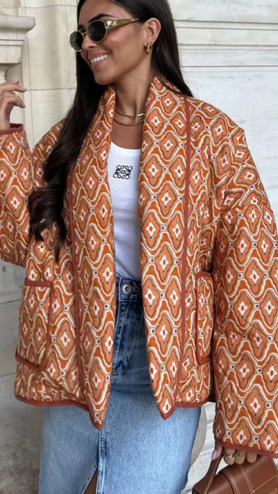 Abrigo abierto acolchado bohemio | Bella Brisa