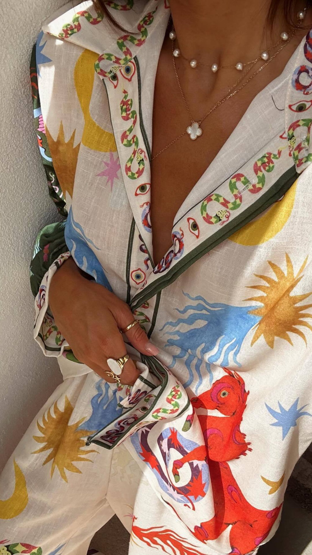 Conjunto Lucille de Camisa y Pantalón con Estampado Bohemio | Bella Brisa