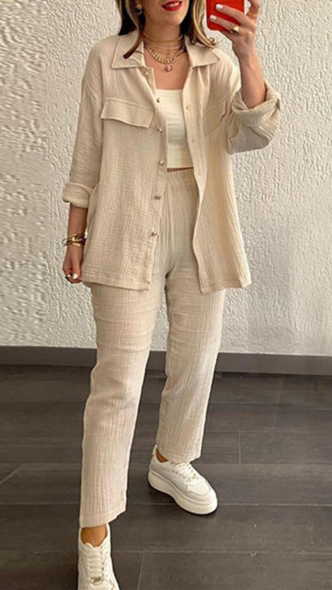 Conjunto de camisa y pantalón casual Ella | Bella Brisa