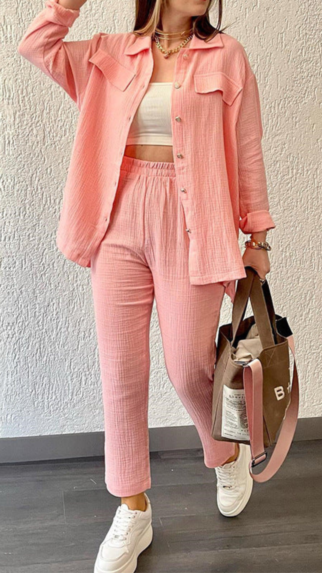 Conjunto de camisa y pantalón casual Ella | Bella Brisa
