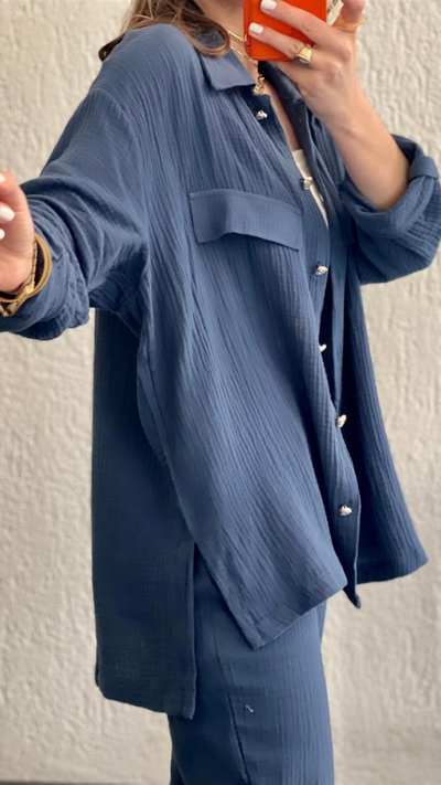 Conjunto de camisa y pantalón casual Ella | Bella Brisa