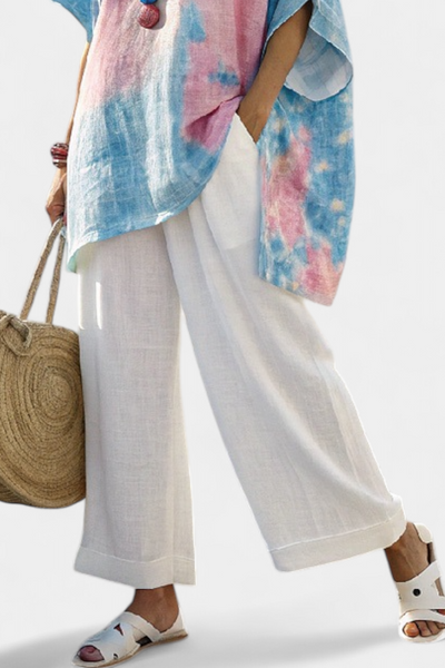 Bella Brisa™ | Conjunto De Blusa Suelta Y Pantalón A Rayas