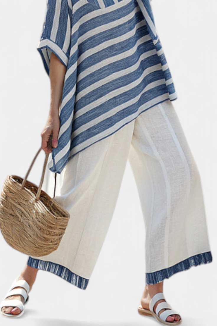 Bella Brisa™ |  Conjunto Mediterráneo De Rayas Azules