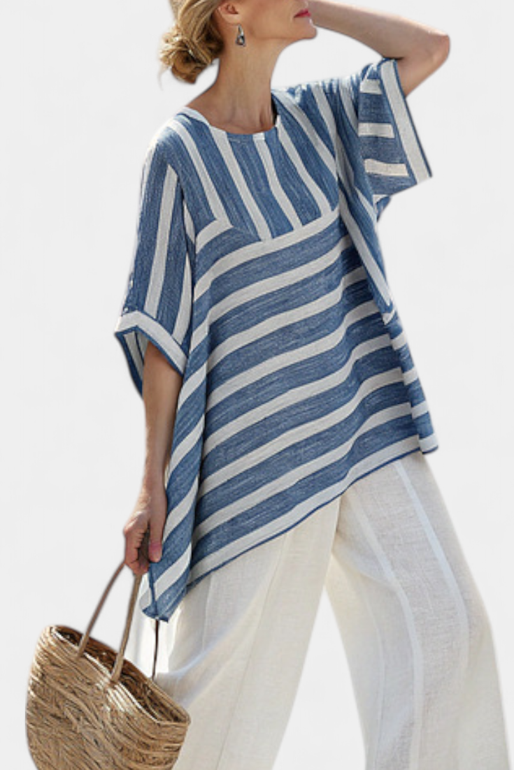 Bella Brisa™ |  Conjunto Mediterráneo De Rayas Azules