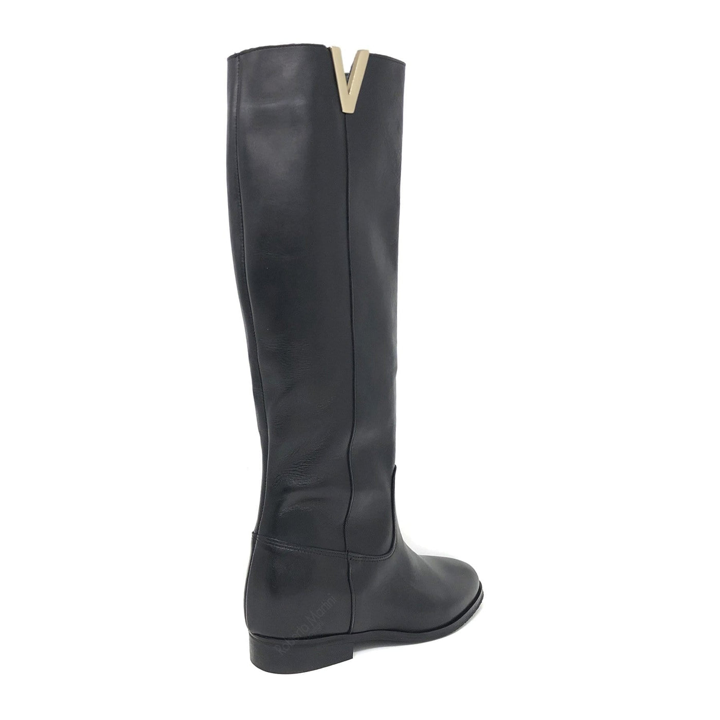 Bota alta Lauren detalle V en oro | Bella Brisa