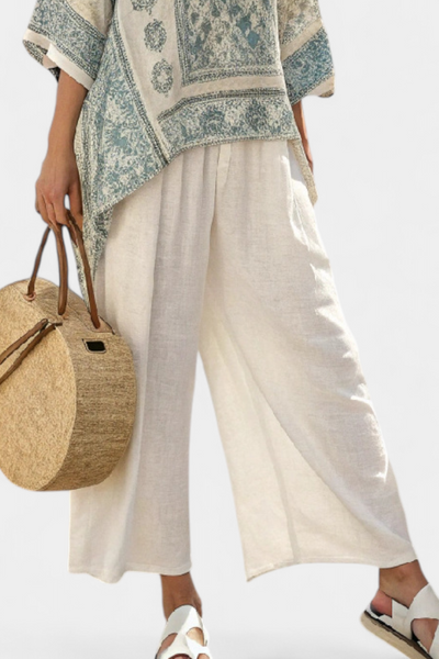 Bella Brisa™ |  Conjunto Boho De Blusa Estampada Y Pantalones Anchos